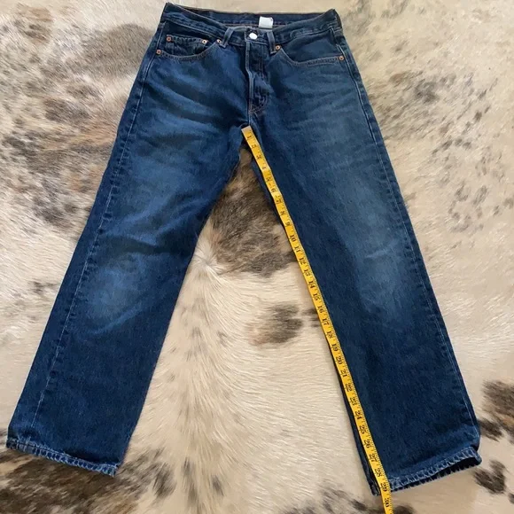 Vintage Levi’s 501 Straight-Leg Non-Stretch 100% Cotton Denim Jeans W31 L30 - Picture 12 of 15